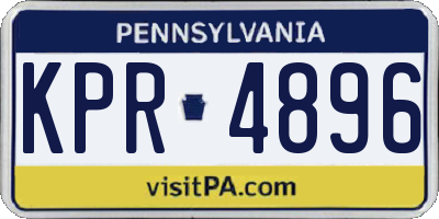 PA license plate KPR4896