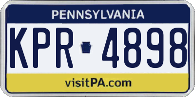 PA license plate KPR4898