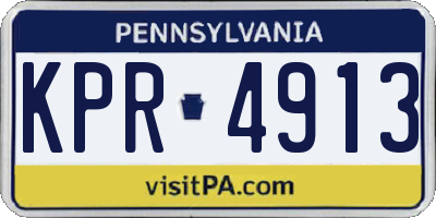 PA license plate KPR4913