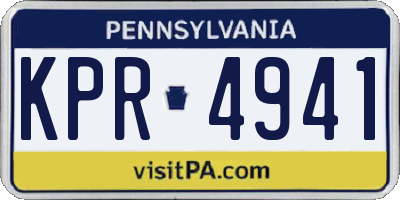 PA license plate KPR4941