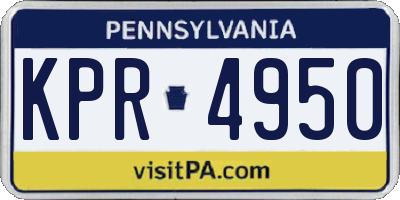 PA license plate KPR4950