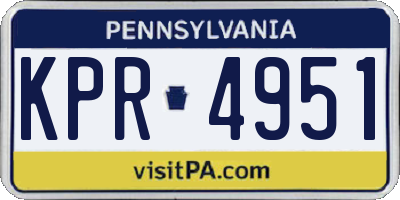 PA license plate KPR4951