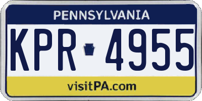 PA license plate KPR4955