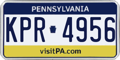 PA license plate KPR4956