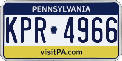 PA license plate KPR4966