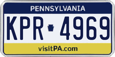 PA license plate KPR4969