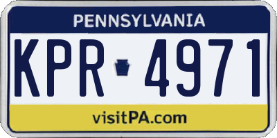 PA license plate KPR4971
