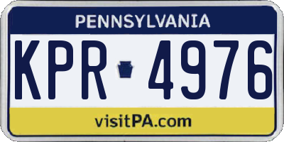PA license plate KPR4976
