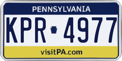 PA license plate KPR4977