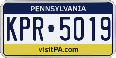 PA license plate KPR5019