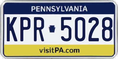 PA license plate KPR5028