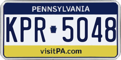 PA license plate KPR5048
