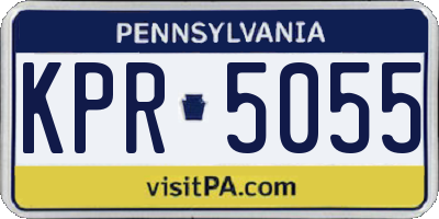 PA license plate KPR5055
