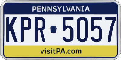 PA license plate KPR5057