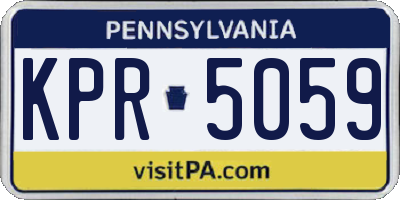 PA license plate KPR5059
