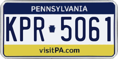 PA license plate KPR5061