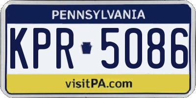 PA license plate KPR5086