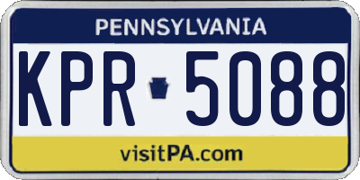 PA license plate KPR5088