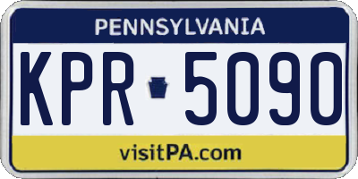PA license plate KPR5090