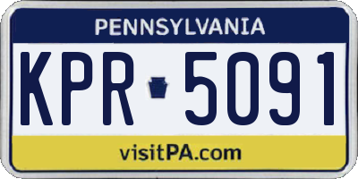 PA license plate KPR5091