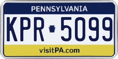 PA license plate KPR5099