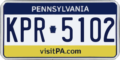 PA license plate KPR5102