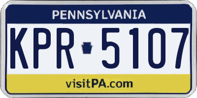 PA license plate KPR5107