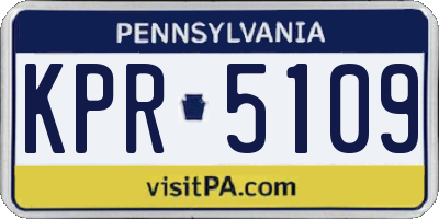 PA license plate KPR5109
