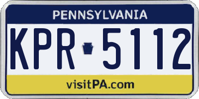 PA license plate KPR5112