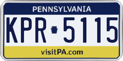 PA license plate KPR5115