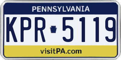 PA license plate KPR5119