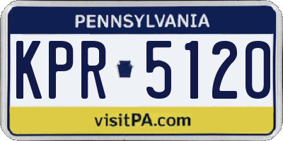 PA license plate KPR5120