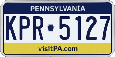 PA license plate KPR5127