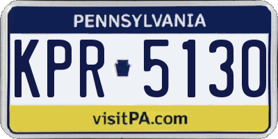 PA license plate KPR5130