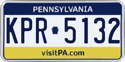 PA license plate KPR5132