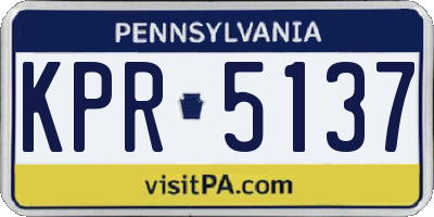 PA license plate KPR5137