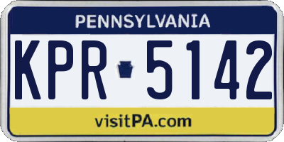 PA license plate KPR5142