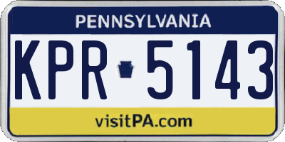 PA license plate KPR5143