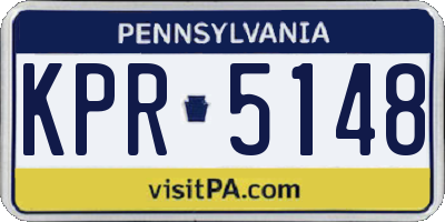 PA license plate KPR5148