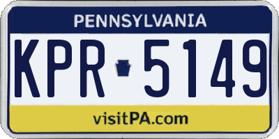 PA license plate KPR5149