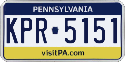 PA license plate KPR5151