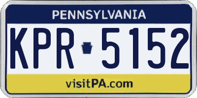 PA license plate KPR5152