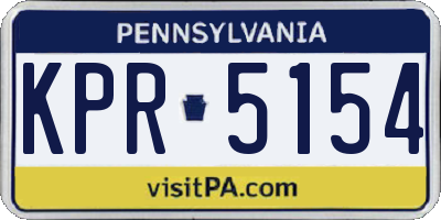PA license plate KPR5154