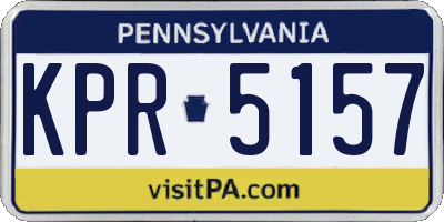 PA license plate KPR5157