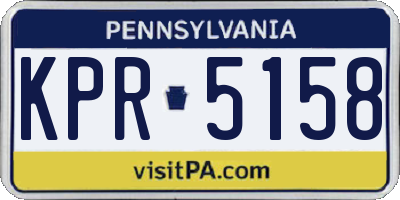 PA license plate KPR5158