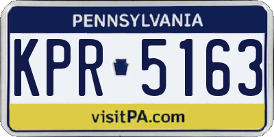 PA license plate KPR5163