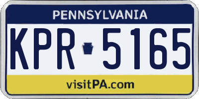 PA license plate KPR5165