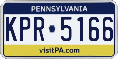 PA license plate KPR5166