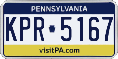 PA license plate KPR5167