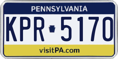 PA license plate KPR5170
